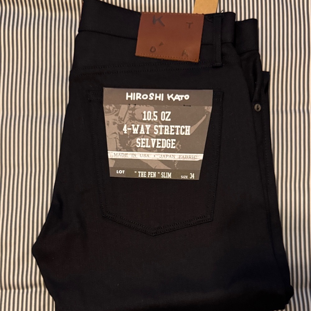 Hiroshi Kato Black Slim Fit Men's Jeans